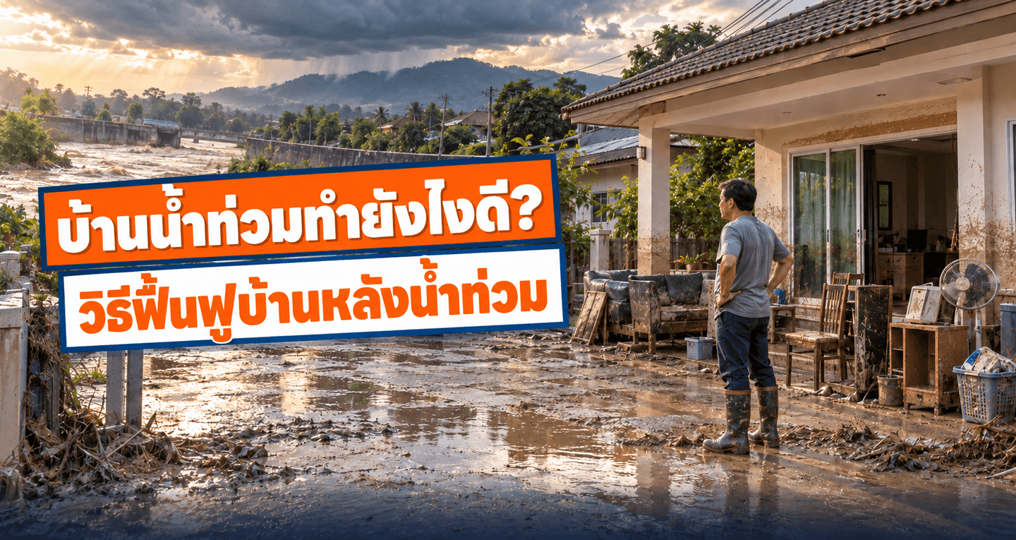 บ้านน้ำท่วมทำยังไงดี? วิธีฟื้นฟูบ้านหลังน้ำท่วม 