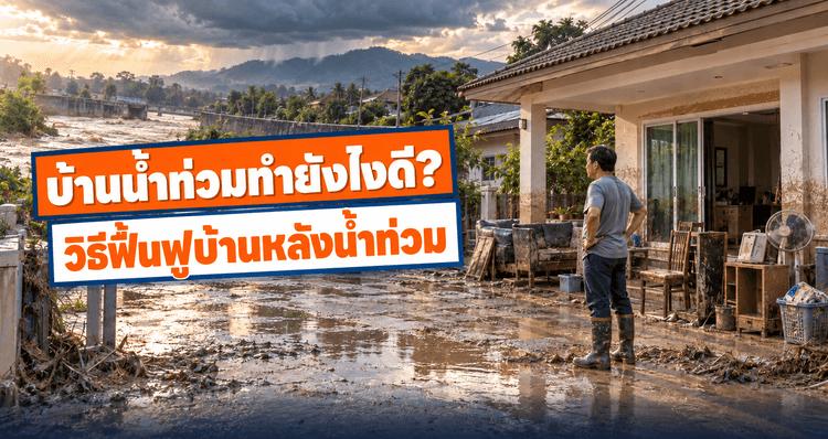 บ้านน้ำท่วมทำยังไงดี? วิธีฟื้นฟูบ้านหลังน้ำท่วม