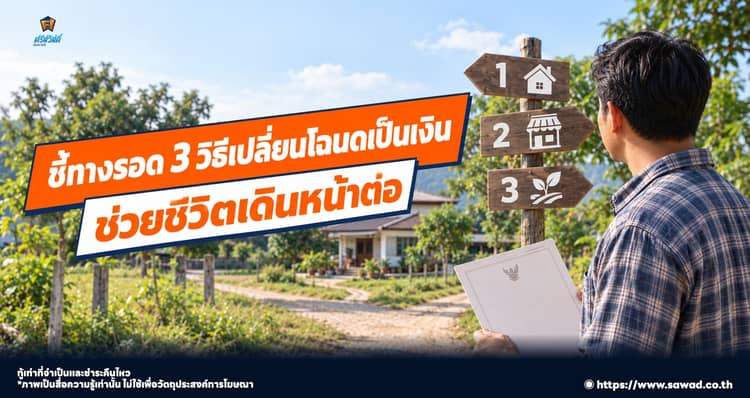 ทางรอดคนมีโฉนดที่ดินอยากได้เงิน เลือกวิธีไหนดีที่สุด ?